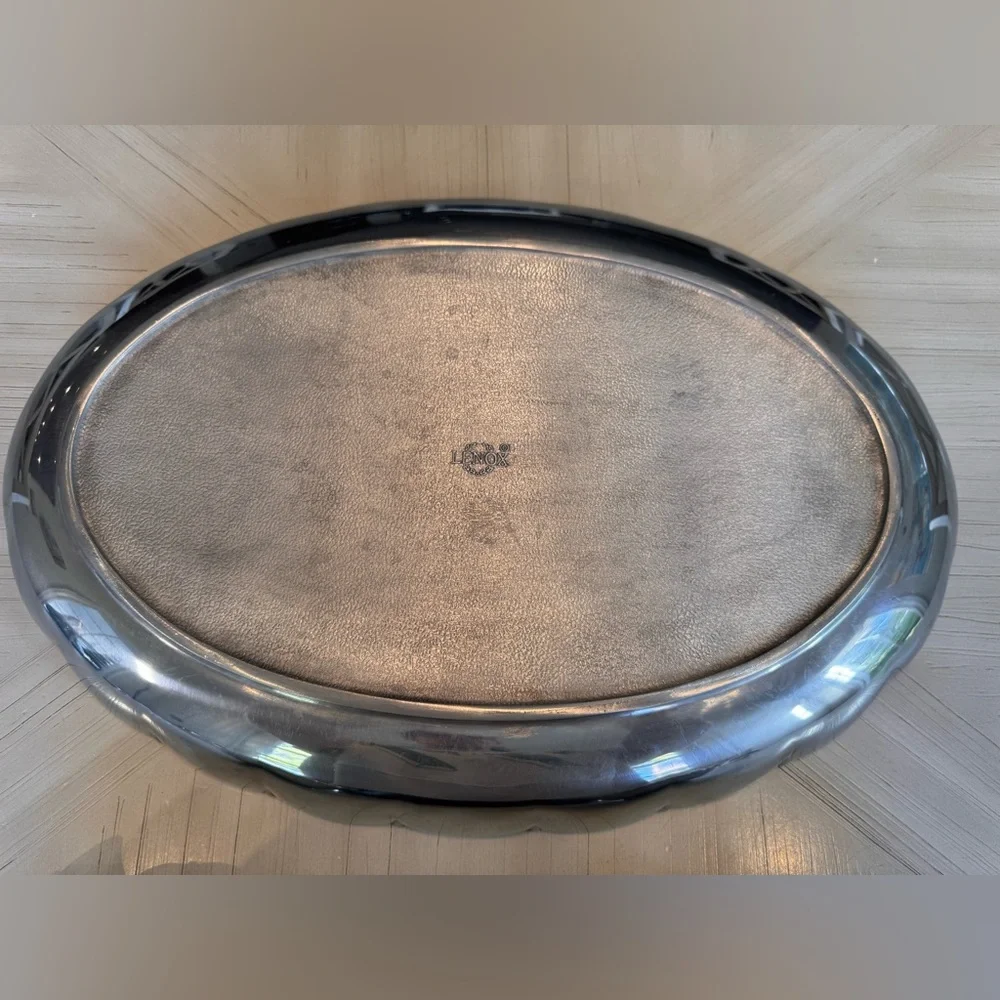 Lenox En Provence 3-Pc Chip & Dip Serving Set Olive 19” Discontinued - NEW